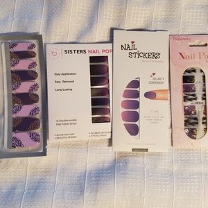 Purple Nail polish strips-4 packs